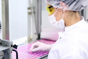 Person in a pharmaceutical lab
